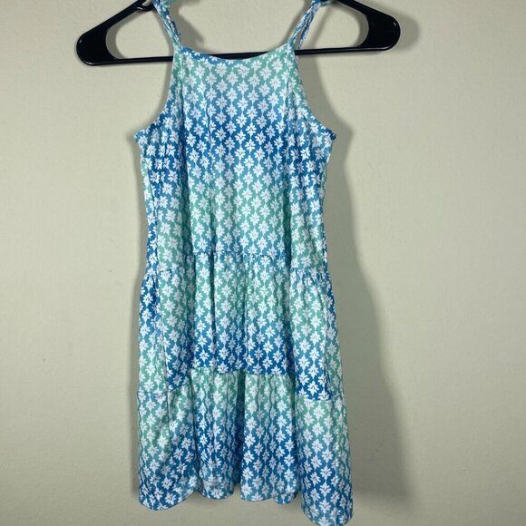 Tommy Bahama Girls (5) Tropical Sun dress Sleeveless Blue Green Resort wear! - Picture 4 of 4